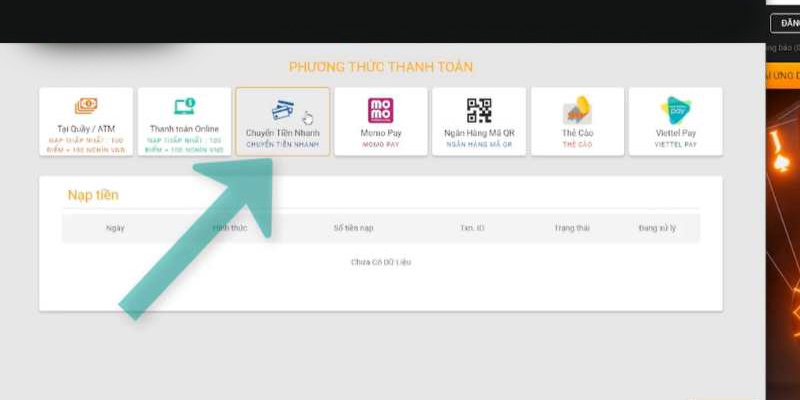 Chuyển khoản là phương thức nạp vốn được ưa chuộng nhất
