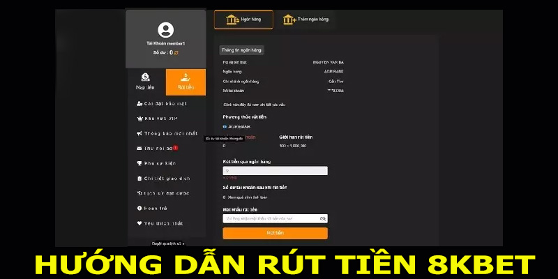 Hướng dẫn chi tiết quy trình rút tiền 8KBET